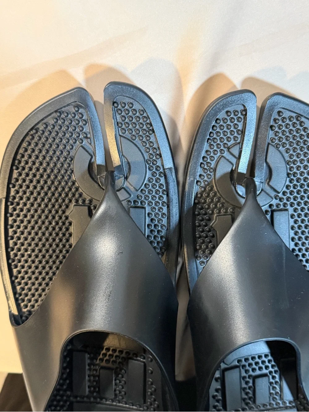 KENZO K-Beach Black Tabi Split Toe Flip Flop Sandals
